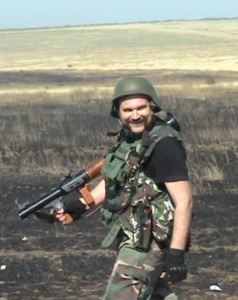 Микола ЛЯХОВИЧ, на полігоні під час підготовки в добровольчому батальйоні на Сході України. 2014р. 